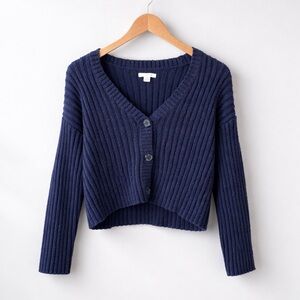 🎅 3/$15 SALE American Eagle Navy Blue Knit Cardigan M
